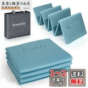 Rondofy ヨガマット 折りたたみ 6mm トレーニングマット 折り畳み 持ち運びに便利 エクササイズマット フィットネス ピラティス ヨガマット 人気 収納袋付き (ブルー)