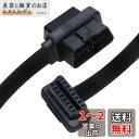 DCHAV OBD2 ODB II ケーブル 延長ケーブル フラット 超薄型 16ピン 16コア メスtoオス/メスインタフェースのデザイン (0.6m)