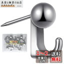 5WYOUKE【10個入】 石膏ボード フック 画鋲 フック ピンフック 耐荷重約5kg 壁 傷つけない おしゃれ シルバー ミニ 目立たない 押しピン 賃貸 ...