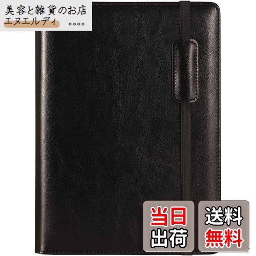 【RIHUA】 システム手帳 A5 手帳 6穴リング スケジュール帳 カバー リフィル付き 革メモ帳 カード収納 ノート システム手帳 手帳カバー ビジネス手帳...