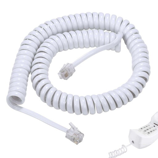 SensaBliss 電話受話器コード 受話器用カールコード 最長 290cm 電話延長ケーブル モジュラーケーブル 電話ケーブル オステレホンケーブル クロス結線 4極4芯 純銅線コア 電話 ファクシミリ 応答機用(ホワイト) SensaBliss 電話受話器コード 受話器用カールコード 最長 290cm 電話延長ケーブル モジュラーケーブル 電話ケーブル オステレホンケーブル クロス結線 4極4芯 純銅線コア 電話 ファクシミリ 応答機用(ホワイト)