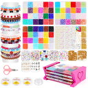 Sanlebi 4600個 ビーズセットビーズ 手芸 メイキングトイ 女の子 ビーズアクセサリーキット 3 4 5 6歳 誕生日プレゼント DIY手作 小学生 ...