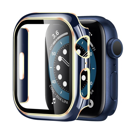 【2024強化モデル】BELIYO 対応 アップルウォッチ カバー Series SE2/SE/6/5/4 Apple Watch ケース ガラスフィルム 一体型 アップルウォッチ ケース 二色 メッキ加工 全面保護 高耐久 高透過率 装着簡単 Apple Watch カバー PC素材 二重構造(40mm,光沢のブルー+ゴールド 【2024強化モデル】BELIYO 対応 アップルウォッチ カバー Series SE2/SE/6/5/4 Apple Watch ケース ガラスフィルム 一体型 アップルウォッチ ケース 二色 メッキ加工 全面保護 高耐久 高透過率 装着簡単 Apple Watch カバー PC素材 二重構造(40mm,光沢のブルー+ゴールド