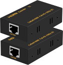 【.co.jp 限定】HDMI エクステンダー EX60Y 60M RJ45 延長 変換 延長器 HDMI Over Ethernet Extender イーサ...