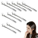 nalaina ダッカール【10本セット】前髪 散髪 髪留め 前髪クリップ クリップ メンズ ヘアクリップ ワニ口クリップ 美容師プロ用 美容業界 DIY 手芸...