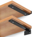 HIMOMO 棚受け金具 2個セット 隠し棚受け 荷重70KG以上 長さ15cm 6インチ 厚さ5mm 高耐荷重 棚受け金具 見えない 厚みもあり頑丈でした 棚...