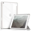 Aoub iPad 9世代 ケース 10.2 インチ iPad ケース 第9/8 /7世代 2021 2020 2019 透明バックカバー ペン収納 三つ折スタンド オートスリープ機能 軽量 薄型 傷つけ防止 PU合成レザー TPU (モデル番号A2602、A2603、A2604、A2605) グレー