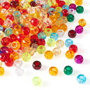 Beadthoven 約1800個 透明 アクリル 大穴ビーズ バレルビーズ 混合色 ヨーロピアンビーズ ポニービーズ カラフル 可愛い アクセサリーパーツ ジ...