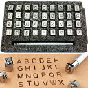 Kimlontonレザークラフト 刻印セット36個 数字/番号 0~9 アルファベット/英字 A~Z 革細工用打ち具(6.5mm) 型押し刻印 名入れ 手作りツ...