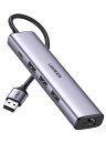 UGREEN USB 3.0 有線LANアダプター スイッチ 1000Mbps 5-in-1 3*USBポート USB-C給電ポート USBハブ ギガビット RJ45 ノートパソコン PC MacBook Surface XPS Windows Linux MacOSなどに対応