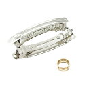 【Za-Bi (ザ-ビ) 】ヘア バレッタ シルバー 80mm 幅広12mm 15個 金具 パーツ 土台 クリップ DIY ハンドメイド まとめ買い/バレッタ銀...
