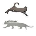 Yoursfs ネクタイピン 猫 ネコ セット 2本 シルバー かわいい ねこ ネクタイピン おしゃれ おもしろ ユニーク ネクタイ ピン ブランド メンズ ア...