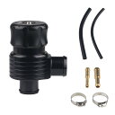 ADPOW 汎用ブローオフバルブキット 25mm ターボ用 BOV 調整可能いい音 減圧弁 安全弁 クランプ&ホース アダプ?ター付きブラック(2ポート)