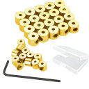 ピンバッジのピンバッチ 留め具 金具 ネジ式キャッチ 金色 6×5mm 20個セット(箱入り)