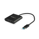 StarTech.com USB 3.0 - HDMI変換アダプター/2画面/4K30Hz+1080p/Windowsのみ macOS ChromeOS Linux非対応 USB32HD2