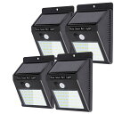 Lifeholder 40LED ソーラーライト 人感センサーライト 太陽光発電 屋外照明 玄関 軒先 駐車場 大活躍 防水 防犯 両面テープ付き 取付簡単 4...