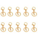 【BEAUTY PLAYER】キーホルダー 金具 10個セット ナスカン ゴールド 外輪径30mm マルカン付き キーリング キーホルダーパーツ ハンドメイド ...
