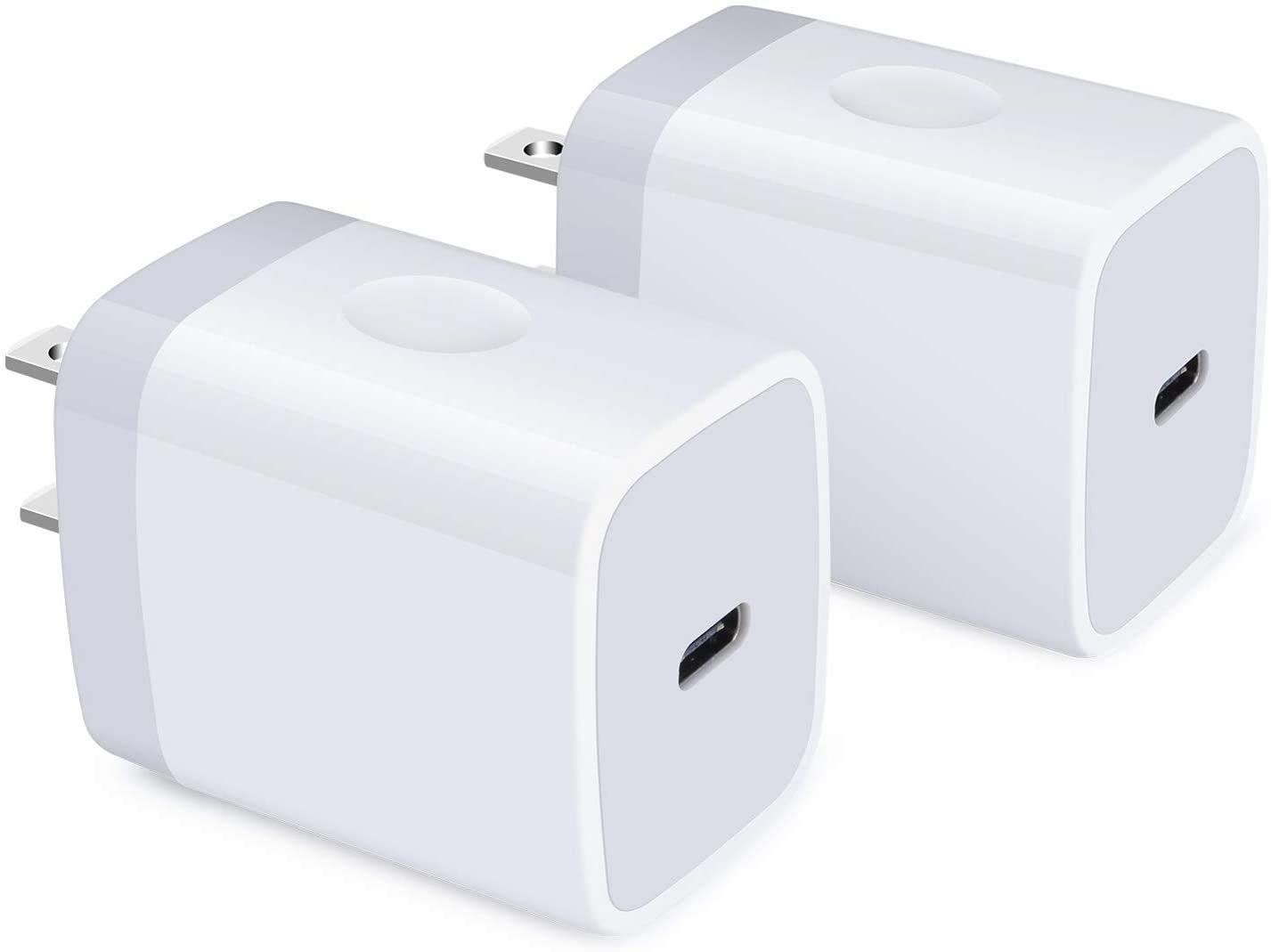 Viviber USB C 電源アダプター タイプc 充電器 急速充電器 iPhone USB Type C コンセント【PSE認証/20W/PD3.0&QC3.0急速】アダプター アイフォンiPhone 16/15/14/13/12 ipad Android各種 機器対応(2個セット)
