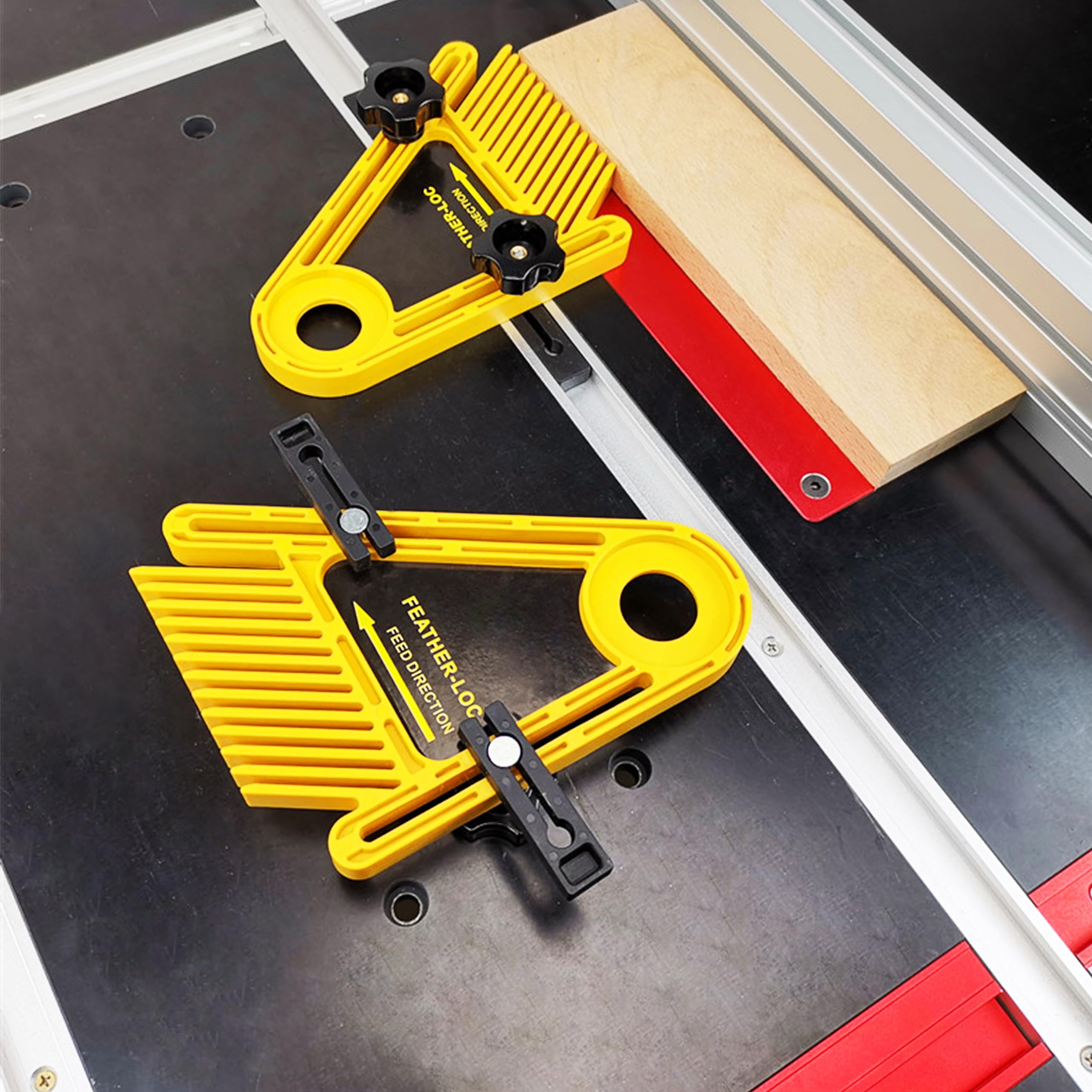 HFS(R) フェザーボード テーブルソー 2点セット 木工 フェンス T-スロット マイターゲージスロット DIY