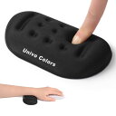 UnivoColors マウスリストレスト 手首置き 疲労低減 通気性 あり 肌に刺激なし 人間工学デザイン 柔らかい素材 ストレス解放 マッサージホール付き(ブラック)