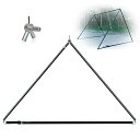 GOGlamping 新型 二又ポール 二股化 ポール パップテント専用 1本入り アルミ合金 調節ベルト付き ボタン式 軽量 A6061 太さ19mm 高さ120-130CM 組み立て簡単 軽量 コンパクト テントポール アウトドア キャンプ収納袋付き (マットー二又ポール)