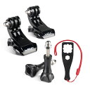 HSU gopro アクセサリー アダプター セット goproヘルメットマウント バイク2枚クイックリリースバックルマウント+2枚ネジ GoPro Hero1...