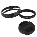 Haoge LH-X53B レンズフード、アダプタリングキャップ付、for Fuji FinePix x100vi X70 X100 X100S X100T X...