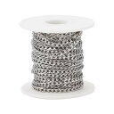 Beadthoven 1巻入り 幅4mm 304ステンレス製 喜平チェーン 溶接なし ネックレス ブレスレット カーブチェーン ツイストチェーン アクセサリーパーツ ジュエリー用 オーナメント DIY ハンドメイド 手芸素材 手作り材料 クラフト用品 スプール付き 10m/巻