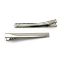 【LEISURE CLUB】ヘアクリップ 約50個入り 66mm ヘアピン 髪留め 金具 ヘアアクセサリー パーツ シルバー DIY ホビー 業務用 大人 子供
