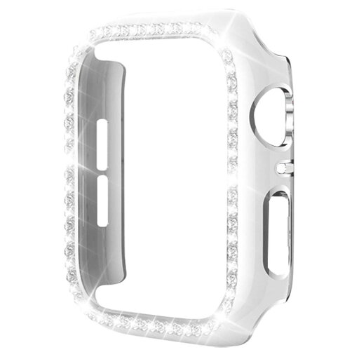 Miimall 対応Apple Watch1/2/3 保護ケース アップルウォッチ 38mm 専用カバー 傷防止 ラインストーン お洒落 キラキラ 超簿軽量 装着簡単 PC材質 Apple Watch 3 保護バンパー(38mm|縁:シルバーxホワイト) Miimall 対応Apple Watch1/2/3 保護ケース アップルウォッチ 38mm 専用カバー 傷防止 ラインストーン お洒落 キラキラ 超簿軽量 装着簡単 PC材質 Apple Watch 3 保護バンパー(38mm|縁:シルバーxホワイト)