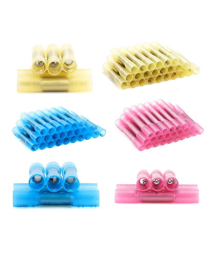 LIKENNY【30pcs】圧着端子 防水形 端子 圧着スリーブ 熱収縮チューブ 絶縁圧着端子 熱収縮ワイヤコネクタ 二層構造 電気絶縁 端子 配線コネクター 圧着 電工系、家電系、船、車、バイクの電装系 (10X赤、10X青、10X黄) LIKENNY【30pcs】圧着端子 防水形 端子 圧着スリーブ 熱収縮チューブ 絶縁圧着端子 熱収縮ワイヤコネクタ 二層構造 電気絶縁 端子 配線コネクター 圧着 電工系、家電系、船、車、バイクの電装系 (10X赤、10X青、10X黄)