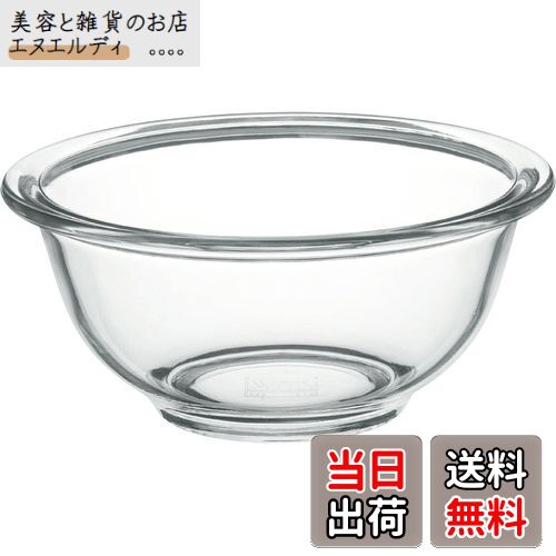 iwaki(イワキ) AGCテクノグラス 耐熱ガラス ボウル 丸型 500ml 外径14.4cm 電子レンジ/オーブン/食洗器対応 食材を混ぜやすい広口デザイン 安定しやすい低重心設計 BC321