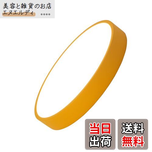 シーリングライト led 30W 4~6畳用 昼光色(6000k) 薄型 小型 おしゃれ 天井照明 器具 引っ掛け式 和室 北欧 簡単 寝室 玄関 門灯 廊下 リビング 台所用 簡単取付 省エネ LEDライト PSE認証済み Herischen (イエロー)