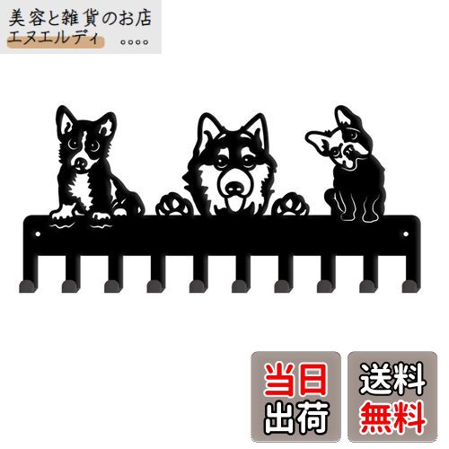 SUPERDANT 3匹の犬キーフック 鉄製フック 壁掛けフック 犬キーホルダー 壁取り付け式コートラック ウォールハンガー マルチフック ネジ付き鍵フック 壁...