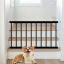 TSAYAWA ベビーゲート 低い パーテーション 犬ゲート 低いゲート 突っ張り式 高さ44cm 室内 ペット柵 小型犬フェンス (幅64-71cm, ブラック)
