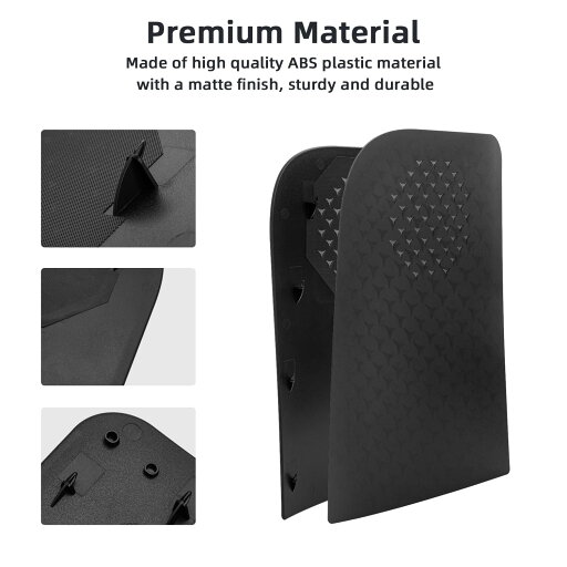 Mcbazel PS5フェイスプレート PS5デジタル版用 交換用 フェイスプレート 冷却口付き ダストフィルター付き 放熱対策 PS5 デジタル版のみ対応 PS5 Slimには対応しておりません -ブラック