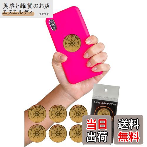 Tierneys 電磁波防止ステッカー 電磁波防止シール スマートフォン パソコン IT家電 電子レンジ 電磁波遮断 電磁波過敏 5G 対策 (Gold, 6)