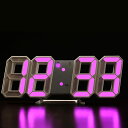 LEDデジタル時計 目覚まし時計 3D led wall clock 置き時計 壁掛け時計 スヌーズ アラーム 明るさ調整 ナイトランプ 年/月/日温度表示 キ...