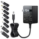 SoulBay 5V 2A AC DC電源アダプター AC100V DC 5V 出力2000mA 10W 軽量 小型 充電器 PSE認定、LEDテープ 防犯カメラ メス モデム 無線ルーター LANルータ 用、8つのコネクタ付き(2)