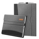 Fintie Microsoft Surface Pro 7 / 6 / 5 2017 / 4 / 3 ケース カバー タブレットケース 全面保護 薄型 スタンド機能付き マルチ視角 PU レザー ポケット付き ペンホルダー付き 収納性 (グレー)