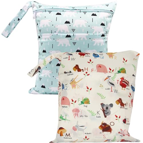 【送料無料】SSZYMAOYI 防水ポーチ 防水バッグ 2点セット 30*36cm おむつポーチ おむつ収納 水着 お風..