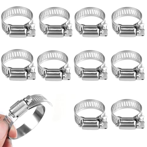 【送料無料】Joebo ホースバンド 10個入り ホースクランプ 304ステンレス製 内径内径 6-12mm/10-16mm/1..
