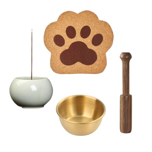 【送料無料】Archnote ペット 仏壇 仏具 犬 猫 祭壇 おりん ミニ 肉球コルクマット リン棒 お線香立て ..