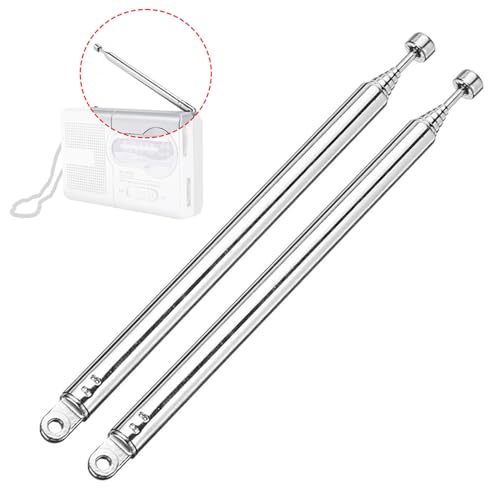 【送料無料】SSZYMAOYI FM AMラジオアンテナ ラジオ伸縮アンテナ ステンレス鋼 7節 14.8cm-74.5cm 2本..