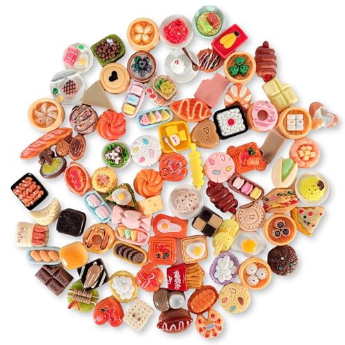 【送料無料】Lezalic フード ミニチュア 山盛りセット ドールハウス 料理 定食 スイーツ パーツ 小物 D..