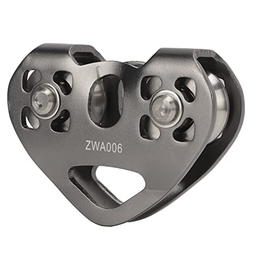 【送料無料】ジップラインプーリー、 ダブルベアリングジップラインスイベルプーリーロック、 高強度軽..