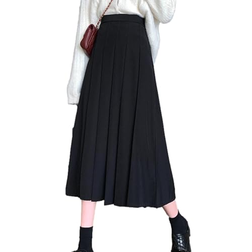 【送料無料】[Nestkanina] スカート ロング丈 シンプル きれいめ Aライン 薄手 おしゃれ ハイウェスト ミモレ丈 フェミニン 無地 秋冬 美脚 美尻 通勤 脚長 上品 レディース SKT023(4)