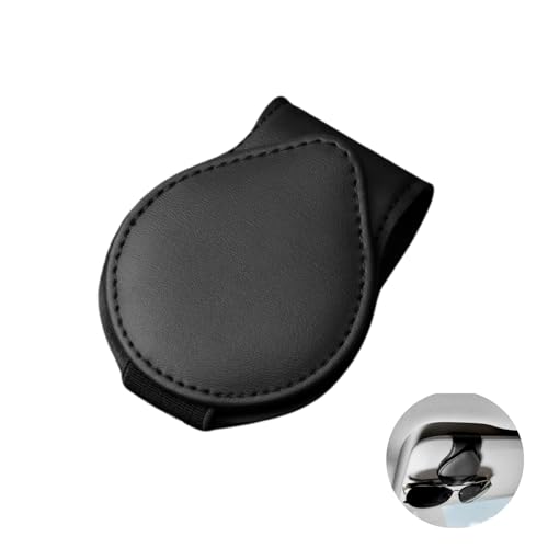 【送料無料】サングラスホルダー 車 眼鏡ホルダー レザー素材 メガネホルダー サンバイザー 眼鏡ホルダ..