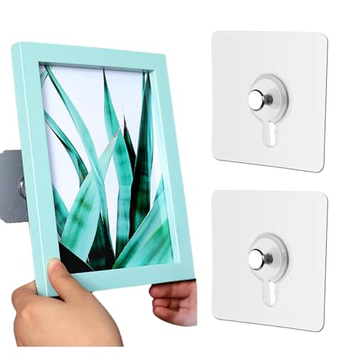 【送料無料】Riblind 壁掛けフック フォトフレーム 額縁 絵画 飾る 壁に穴を開けない クリア 粘着フッ..