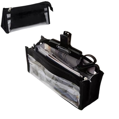 【送料無料】OptiPro ペンケース 筆箱 ポーチ 透明 シンプル 大容量 多機能 大人 高校生 中学生 大学生..